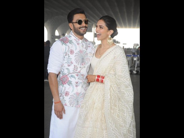 Deepika Padukone And Ranveer Singh Ethnic Airport Look