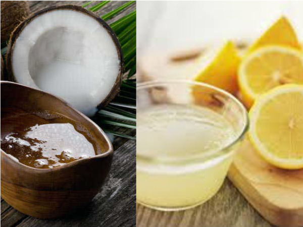 नारियल का तेल और नींबू का रस 