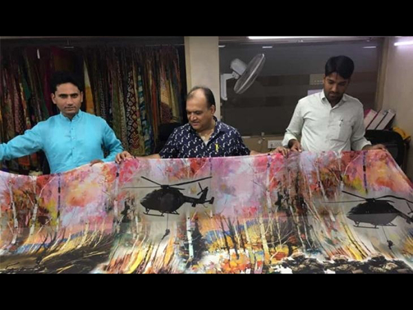 सिर्फ चार घंटे में तैयार कर दी साड़ी 