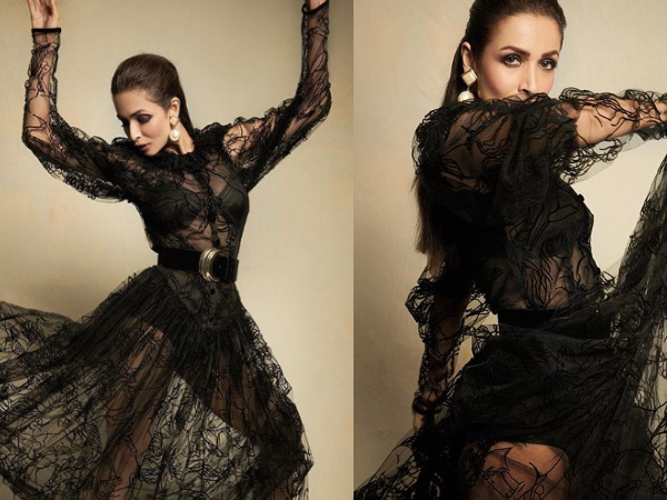 ब्लैक ड्रेस में मलाइका अरोड़ा