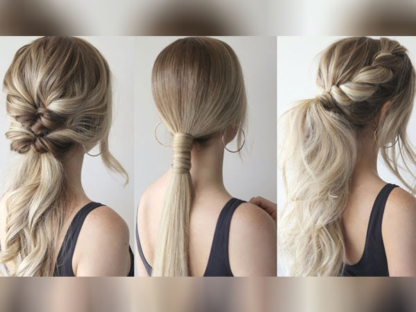 सिंपल पोनी विद मैसी लुक 