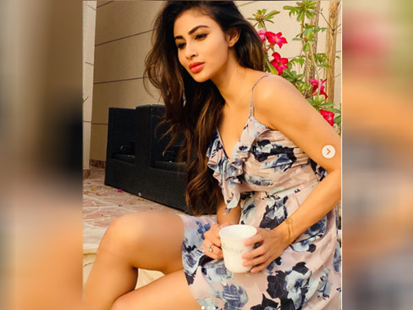 रफल वी नेक ड्रेस