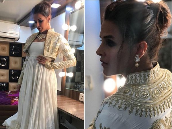 नेहा धूपिया व्हाइट ट्रेडिशनल लुक नेहा धूपिया व्हाइट ट्रेडिशनल लुक