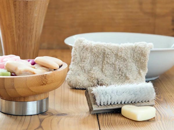 गीले लूफा में पनपते हैं बैक्टीरिया