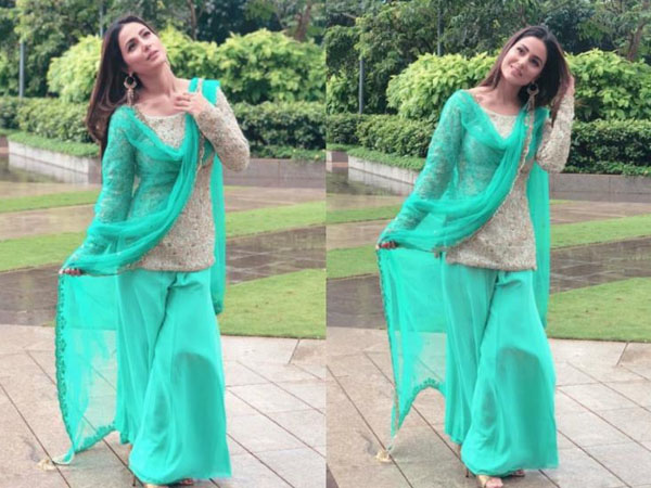 स्लिवर ग्रीन शरारा