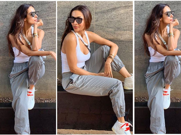 टैंक टॉप और ग्रो जॉगर्स में मलाइका अरोड़ा