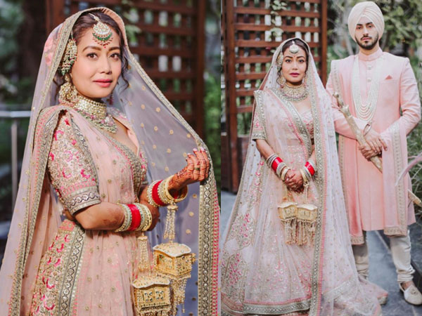 लाइट पिंक लहंगे में नेहा कक्कड़ लाइट पिंक लहंगे में नेहा कक्कड़