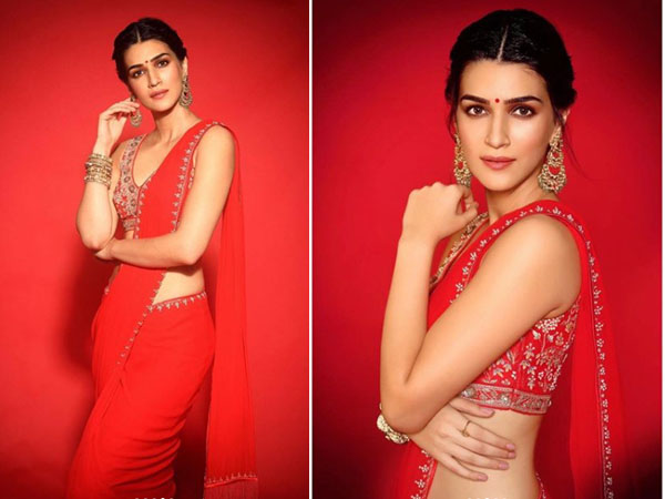 करवा चौथ पर पहने रेड साड़ी 