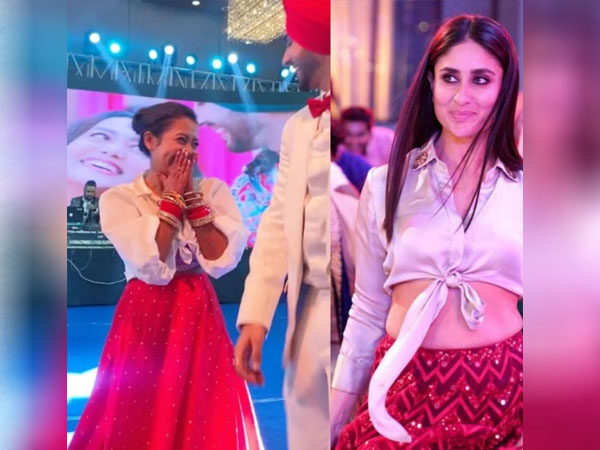 अपने संगीत पर नेहा कक्कड़ ने करीना कपूर के आउटफिट को किया कॉपी