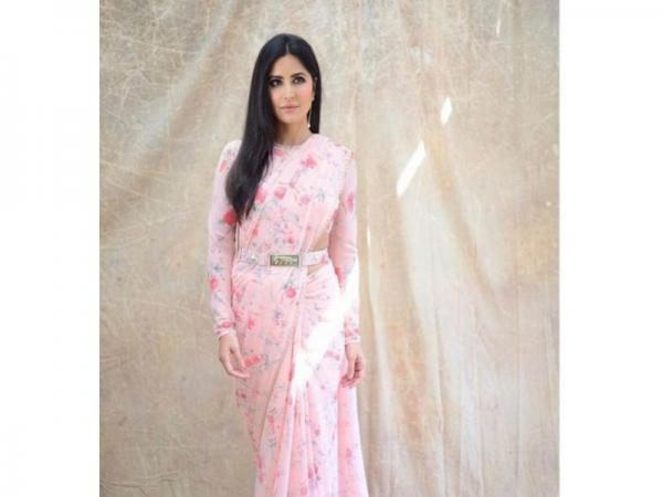 फ्लोरल पिंक साड़ी