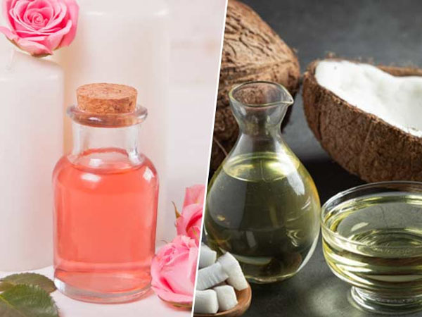 नारियल तेल और गुलाब जल हेयर मास्क