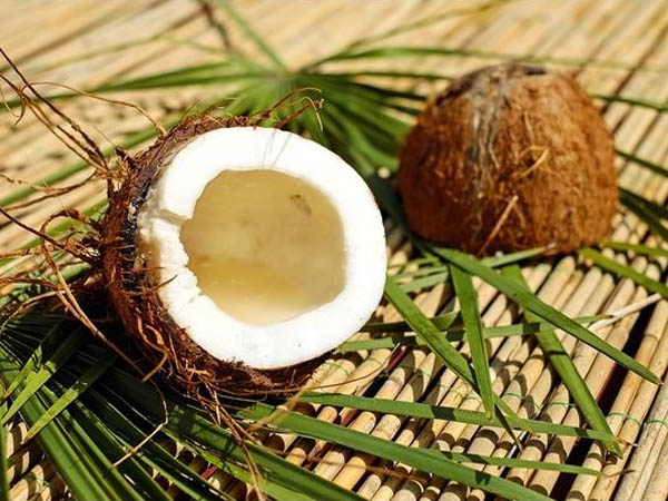 रफ और झड़ते बालों के लिए नारियल