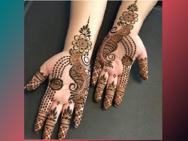 बेल स्टाइल 3 डी मेहंदी डिजाइन