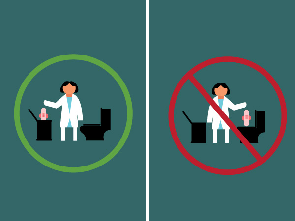 फ्लश न करें