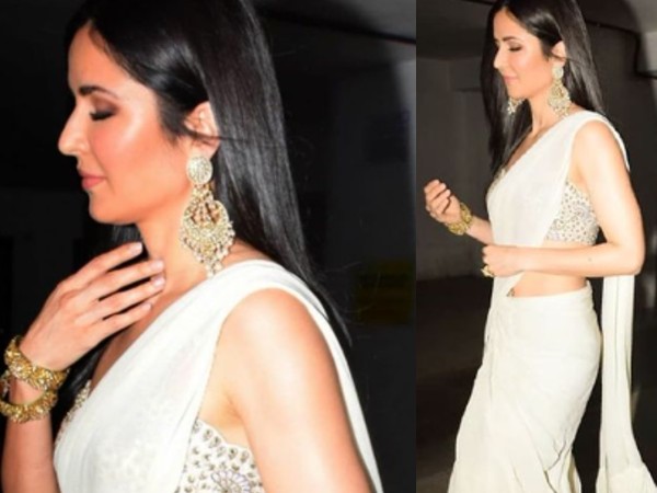 व्हाइट साड़ी में कैटरीना कैफ 