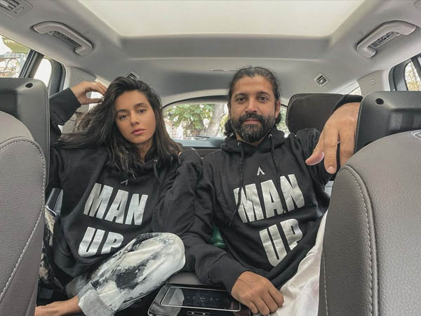 शिबानी दांडेकर और फरहान अख्तर स्टाइलिश लुक