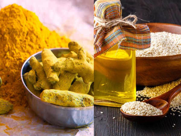 हल्दी और तिल के तेल से बनाएं लिक्विड सिंदूर 