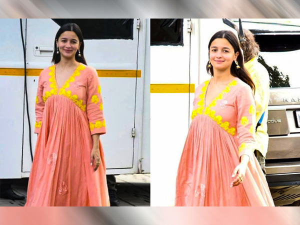 आलिया भट्ट का लूज पिंक सूट