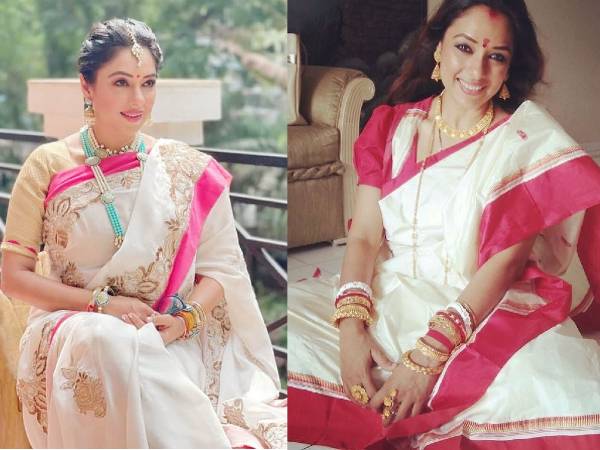 पहले दिन - सफेद साड़ी