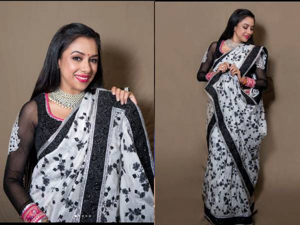 छठे दिन - ग्रे कलर की साड़ी