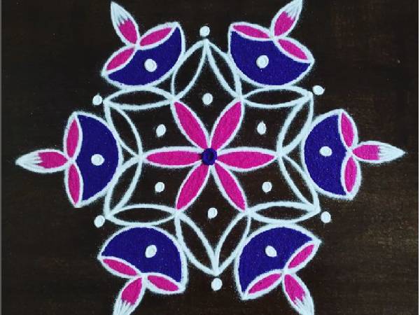 दीया रंगोली