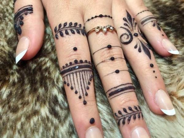 फिंगर मेहंदी डिजाइन