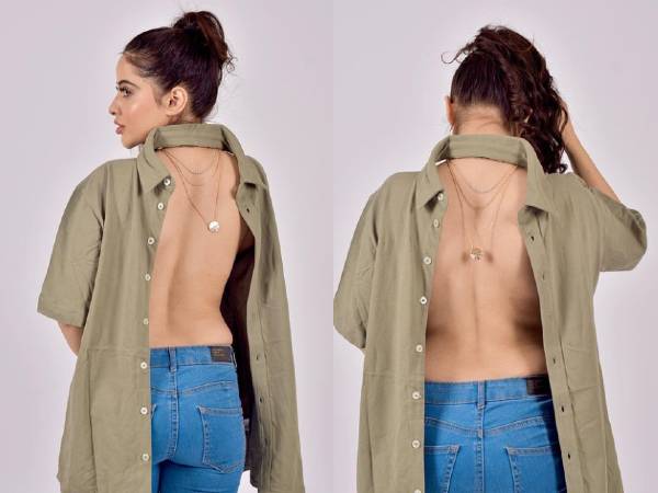 बेकलेस शर्ट