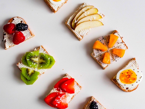 , sparkling salt on fruit