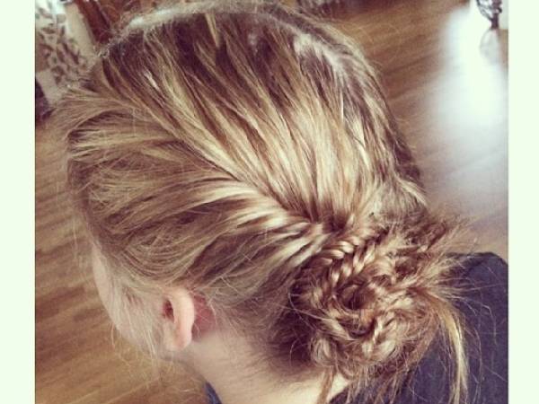 3. मेसी फ्रेंच फिशटेल बन