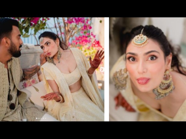 2 मेहंदी में चिकनकारी का लहंगा और टिंटेड लुक 2 मेहंदी में चिकनकारी का लहंगा और टिंटेड लुक