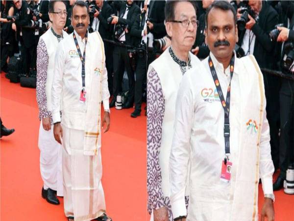 Cannes Film Festival 2023 Union Minister L Murugan Red Carpet Looks In Traditional Veshti See Photos