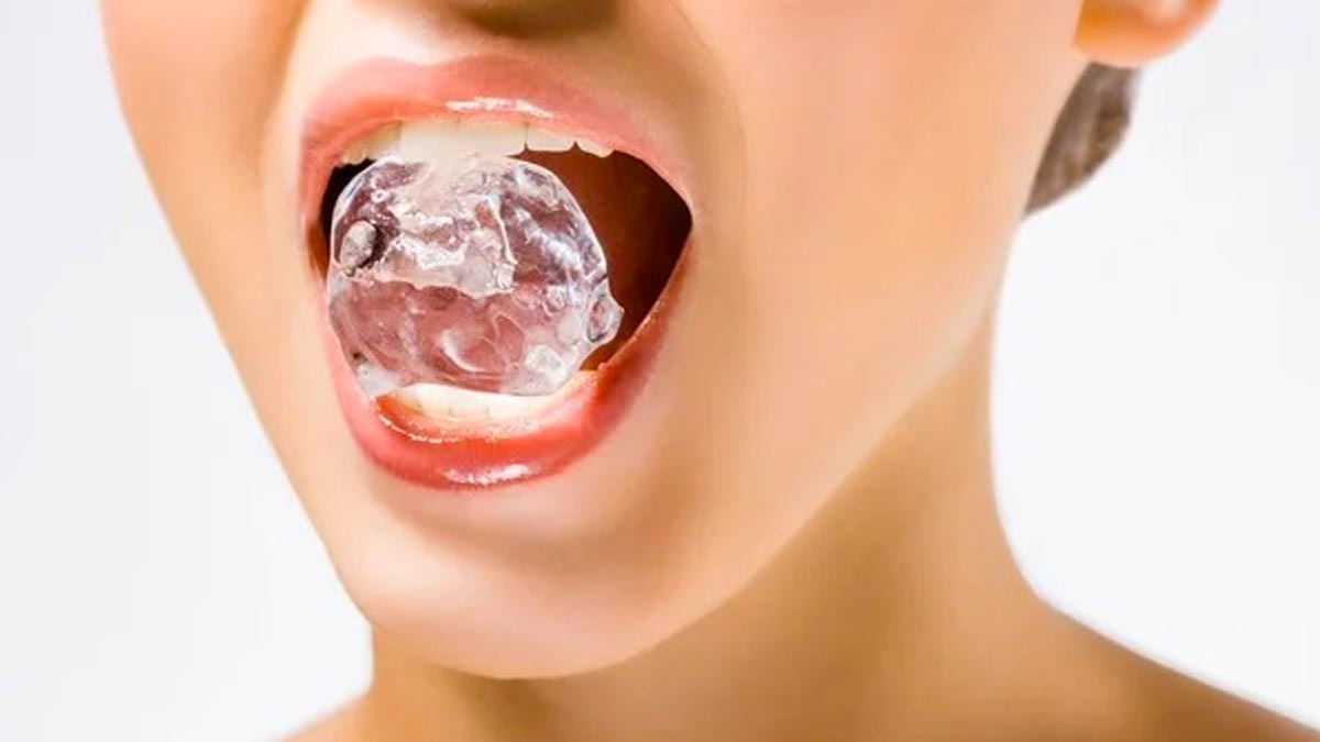 eating ice