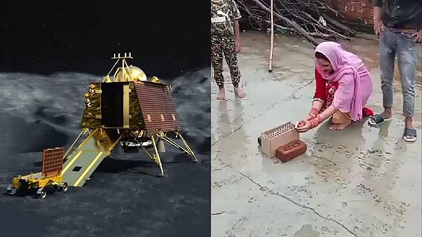  Video of Seema Haider Celebrates Successful Chandrayaan 3 Landing With Firecrackers 