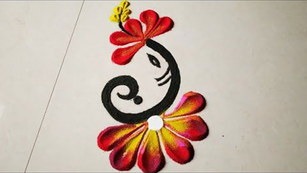 Simple and easy Rangoli Design