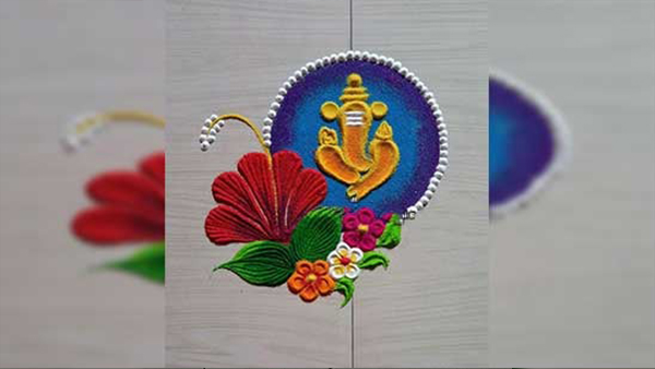 Simple and easy Rangoli Design