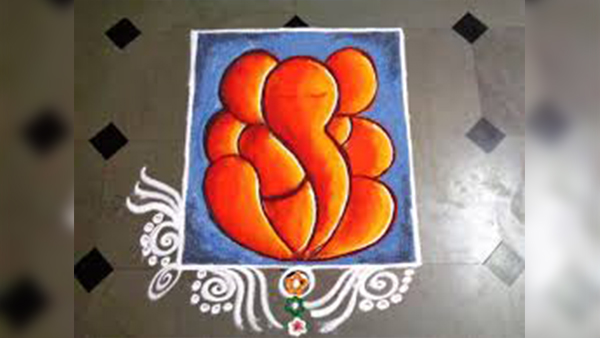 Ganesh Chaturthi Rangoli Design