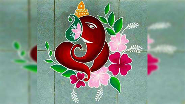 Simple and easy Rangoli Design