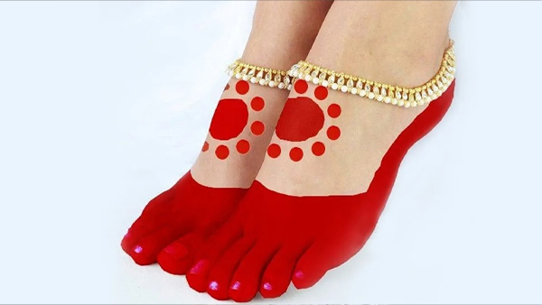  Simple and beautiful Alta design for Navratri and Durga Puja 2023