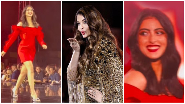 Navya Naveli Nanda Debut and Aishwarya rai bachchan ramp look goes viral 