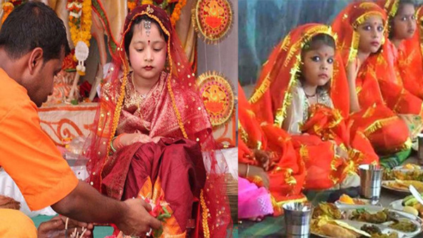 navratri kanya pujan 2023: Ashtami or Navami Kanya Pujan shubh muhurat and puja vidhi in hindi