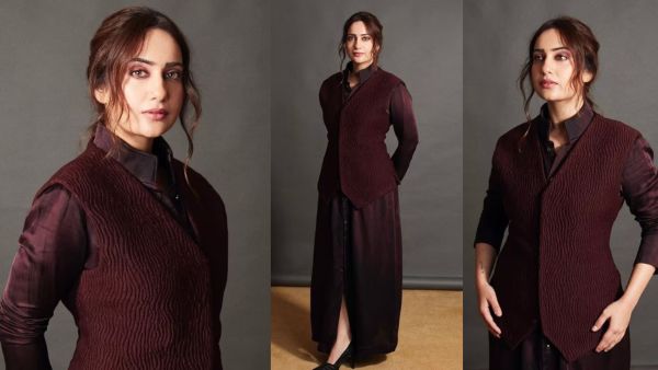  Kusha Kapila Paired Gown With Cardigan Set Winter Goal Fans Are 