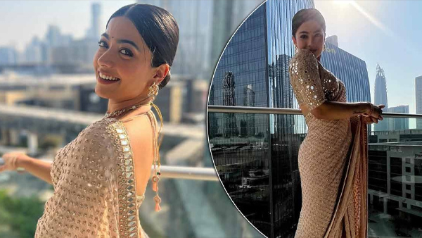 Rashmika Mandanna Saree With Stylish Blouse Designs Perfect 