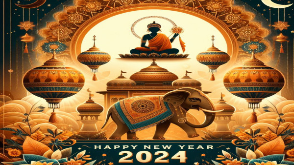 Happy New Year 2024 Best Wishes for Social Media, Messages, Sms, Quotes, Facebook, Whatsapp Status In Hindi