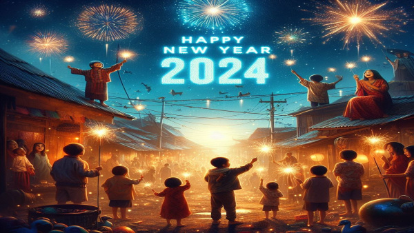 Happy New Year 2024 Best Wishes, Messages, Quotes, Sms, Facebook, Whatsapp Status in Hindi