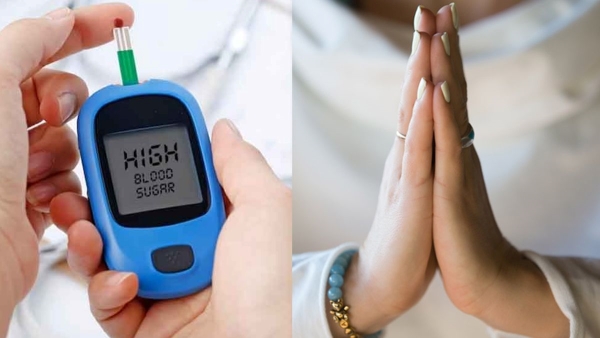 What is the prayer sign in diabetes mellitus