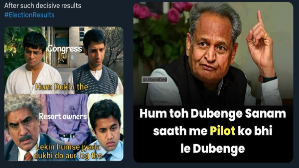 memes on assembly chunav results 2023 of telangana mp chhattisgarh rajasthan viral on social media