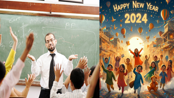 Happy New Year 2024 Wishes For Teachers Guru: Messages, Sms, Quotes, Facebook, Whatsapp Status Hindi