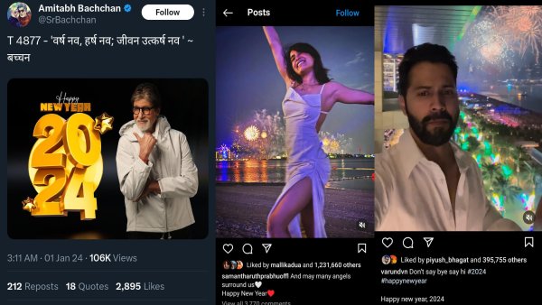 Happy New Year 2024 Wishes: Amitabh Bachchan, Samantha Ruth Prabhu, Katrina Kaif And Other Wish Fans