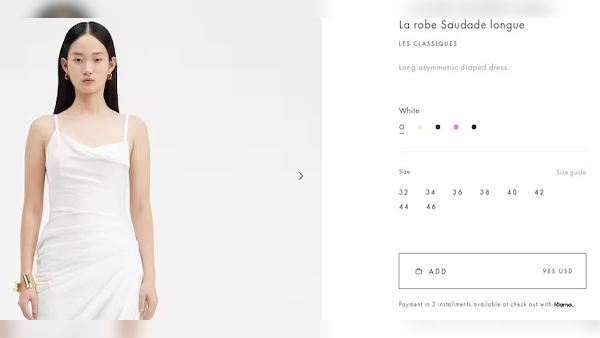 Thigh high Slit Silk Satin Dress worth rupees 82 thousand see photos