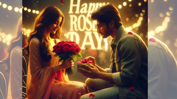 Happy Rose Day 2024 AI Photo Editing with Bing and Google AI Tool image creator see romantic love photos 